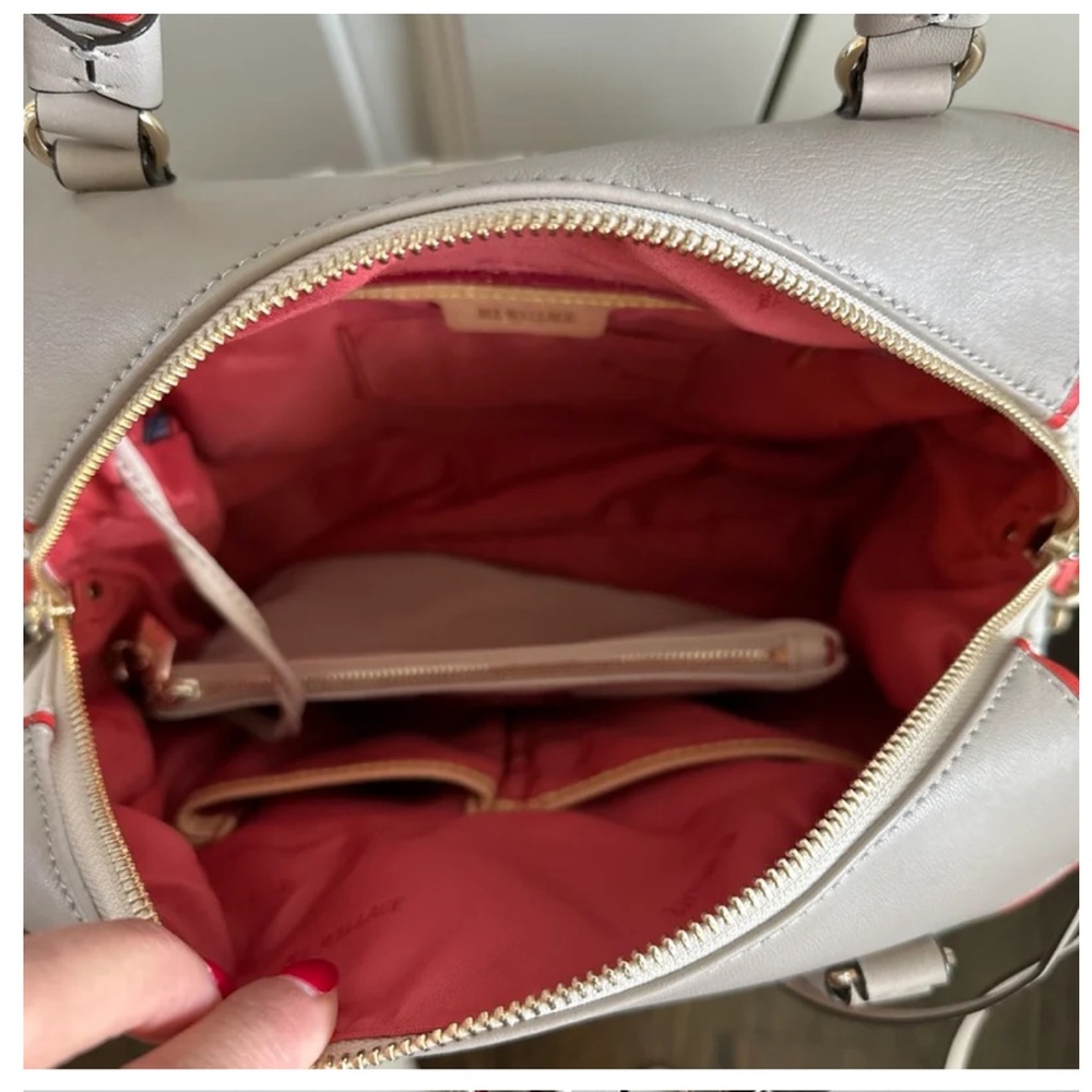 EUC MZ WALLACE Thompson Large Satchel Chalk $385 - Picture 2 of 7